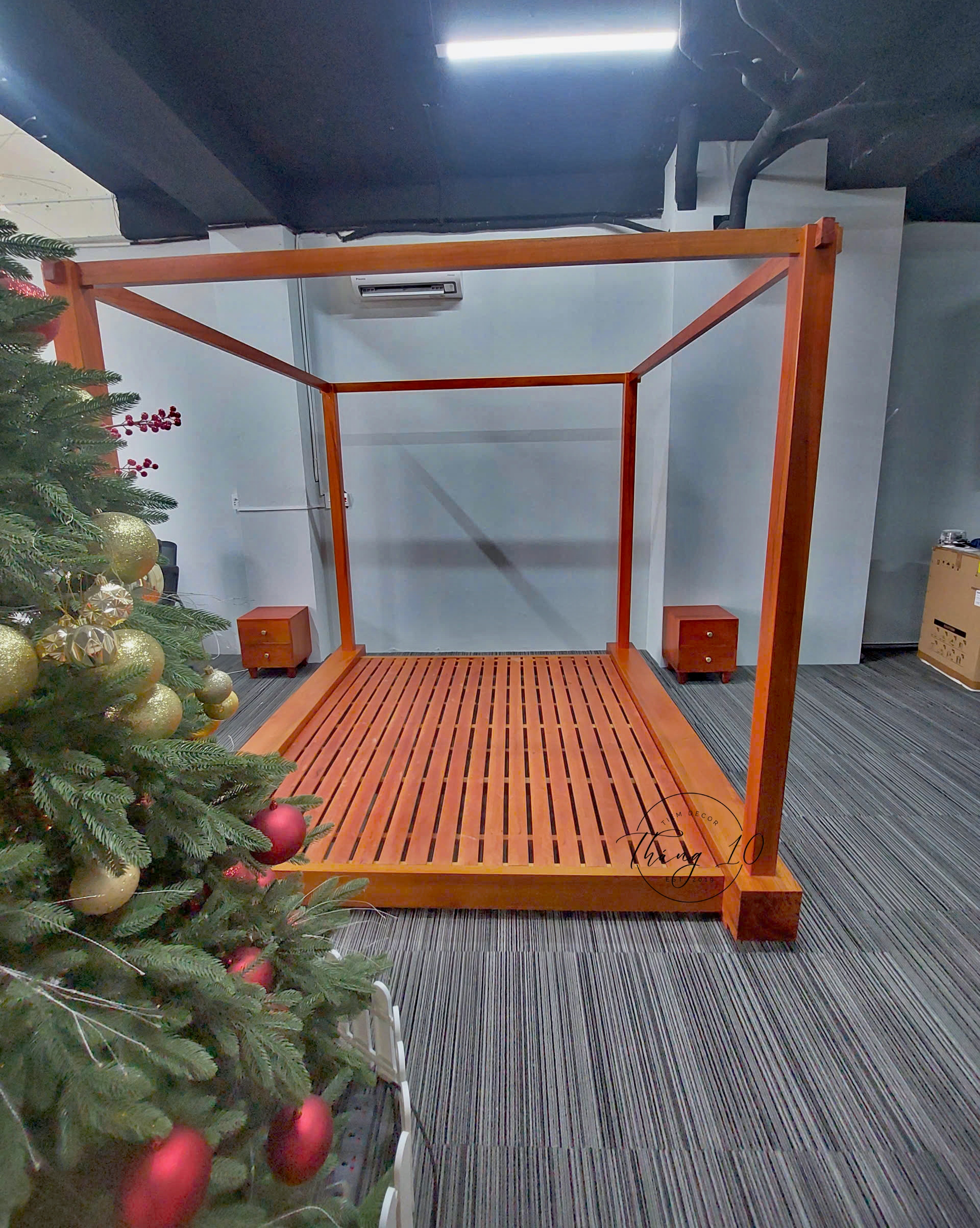 giường 1m8 x 2m, gỗ xoan đào (20)